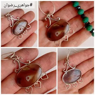 آویز نقره عقیق همراه هدیه