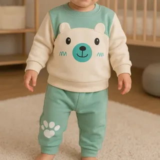 بلوز شلوار خرس گوشدار ?