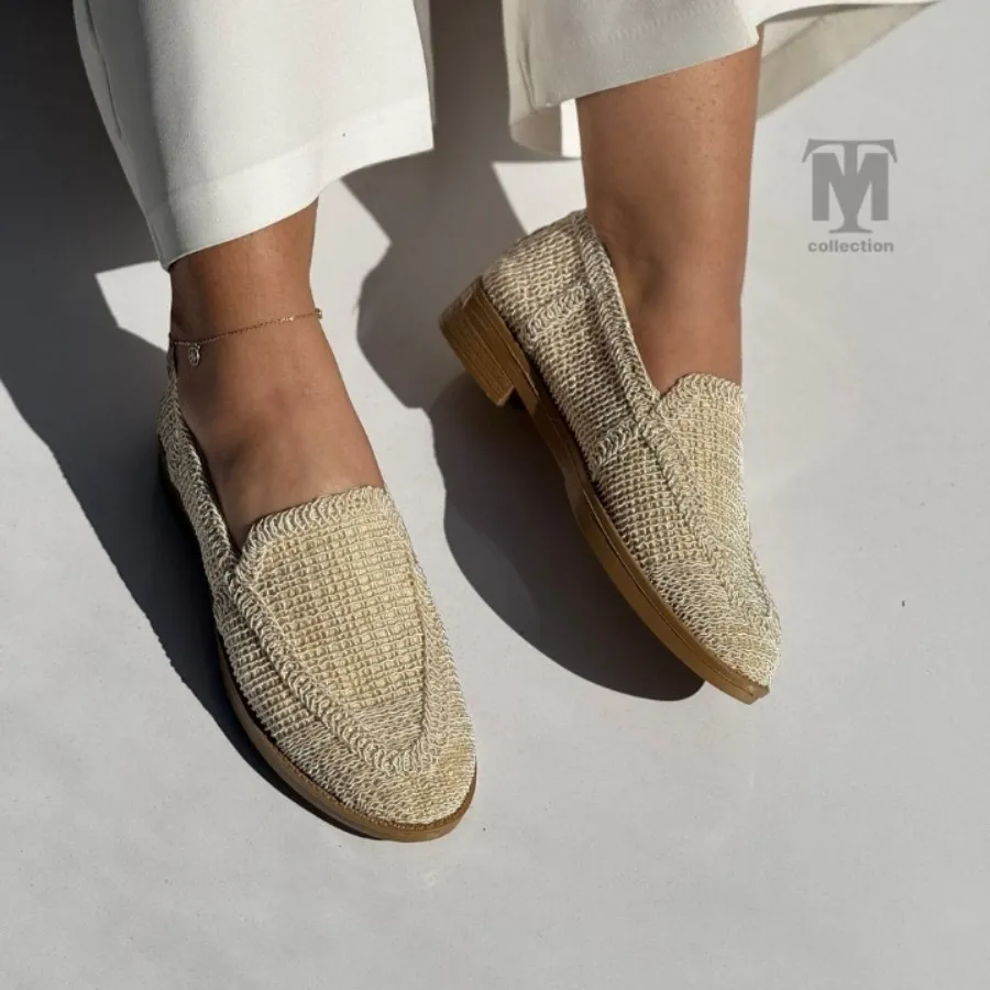 کفش کالج راحتی شیک کرم