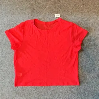 کراپ تاپ قرمز توری