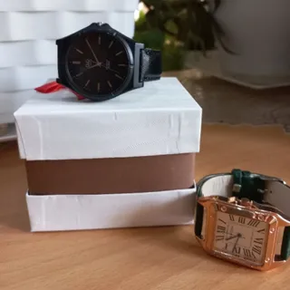 ساعت مچی (مشکی و یشمی)