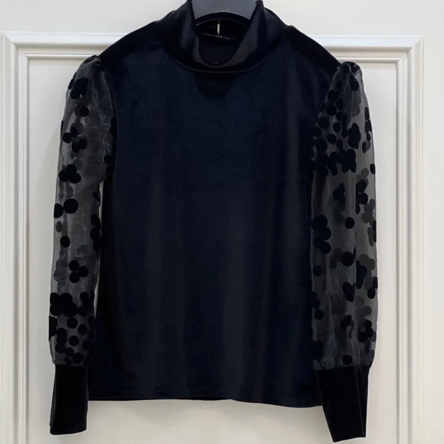 شومیز یقه ایستاده ترک