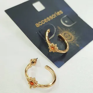 گوشواره حلقه طلایی ستاره