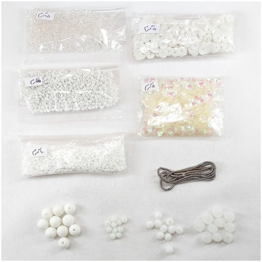 پک جواهردوزی سفید