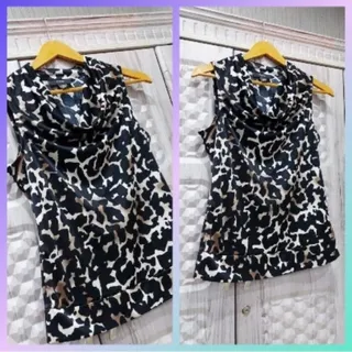 تاپ یقه شل پلنگی