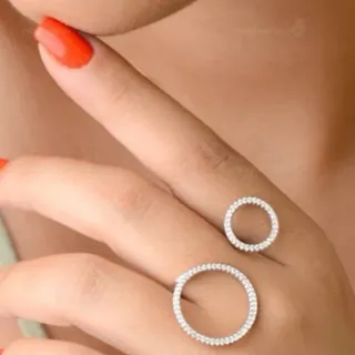 انگشتر مینیمال دو دایره