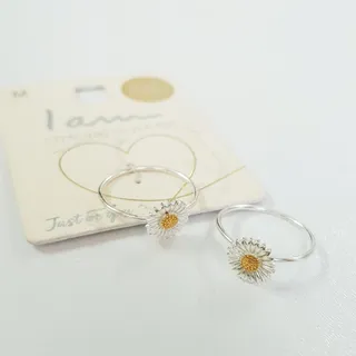 انگشتر نقره 925 گل بابونه