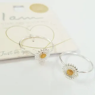 انگشتر نقره 925 گل بابونه