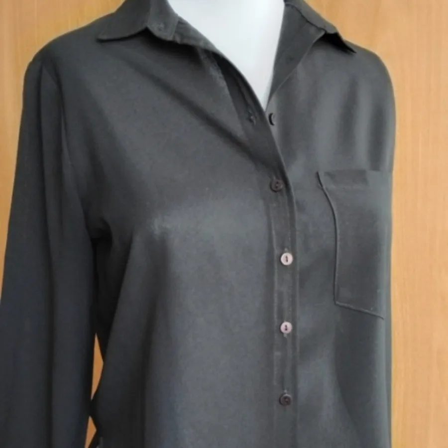 شومیز حریر مشکی کد 108