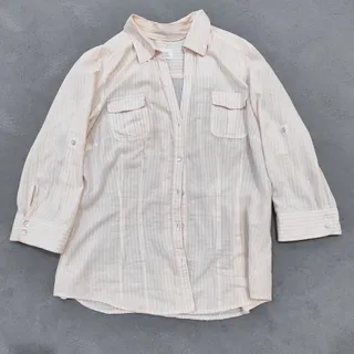 شومیز راه راه جلو باز