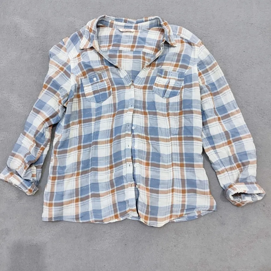 شومیز چهارخونه کوتاه