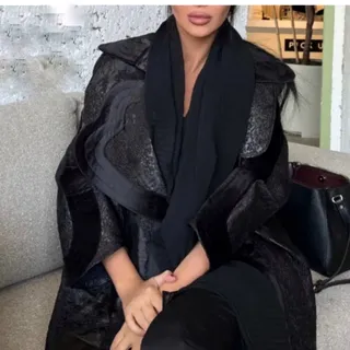 مانتو ژاکارد مشکی