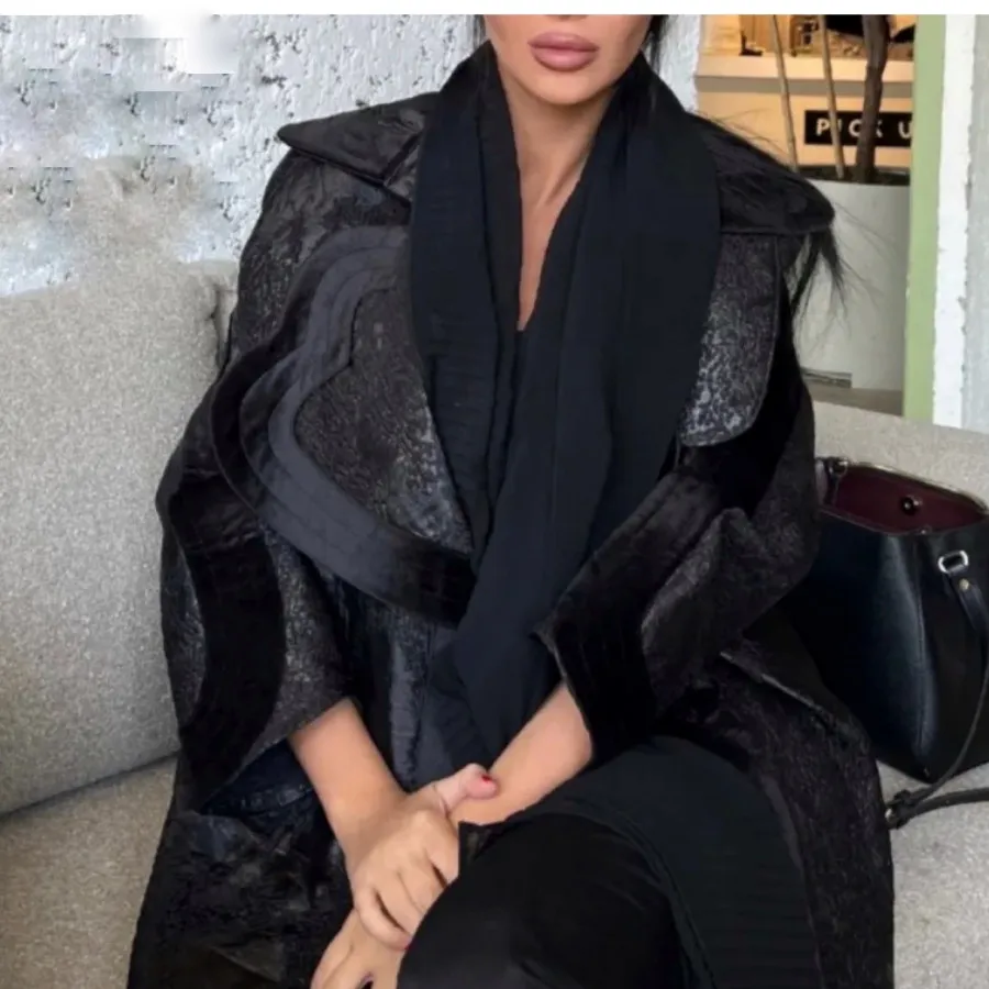 مانتو ژاکارد مشکی