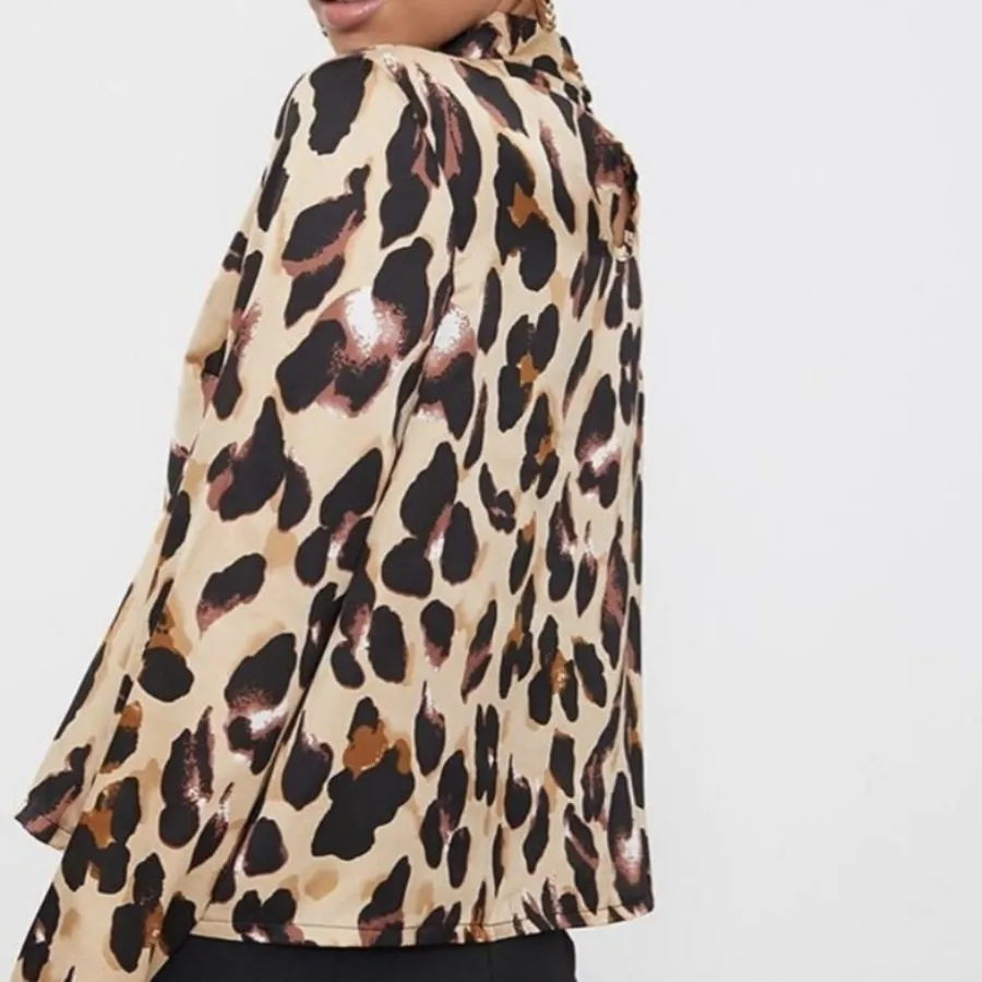 شومیز پلنگی ساتن