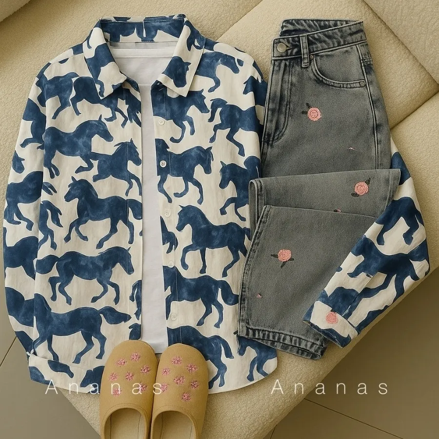 شومیز مانتویی horse