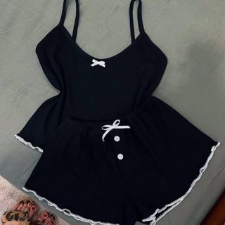 ست تاپ شلوارک پاپیون