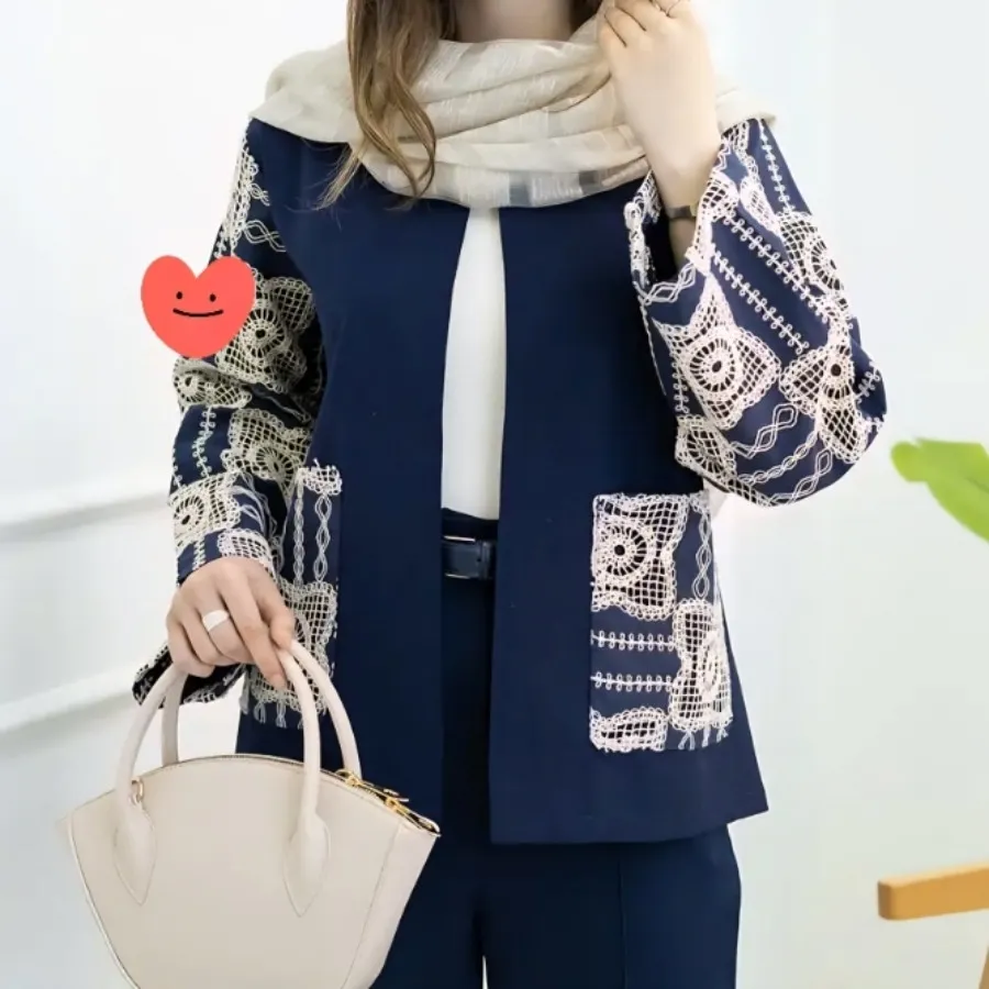 کت لینن و خامه دوزی