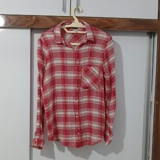 بلوز چهارخونه قرمز