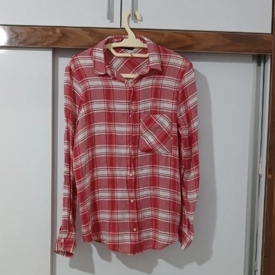 بلوز چهارخونه قرمز