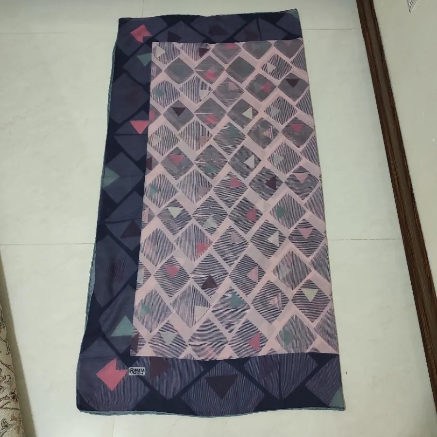 روسری  نخی دور دست دوز