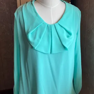 شومیز آبی فیروزه‌ای