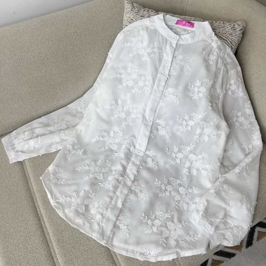 شومیز طرح گل برجسته