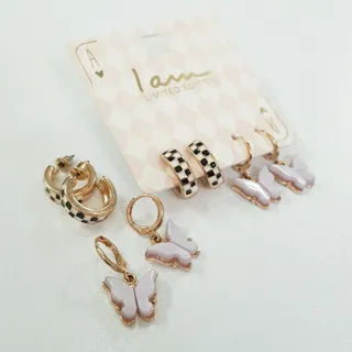 پک گوشواره قفلی طلایی