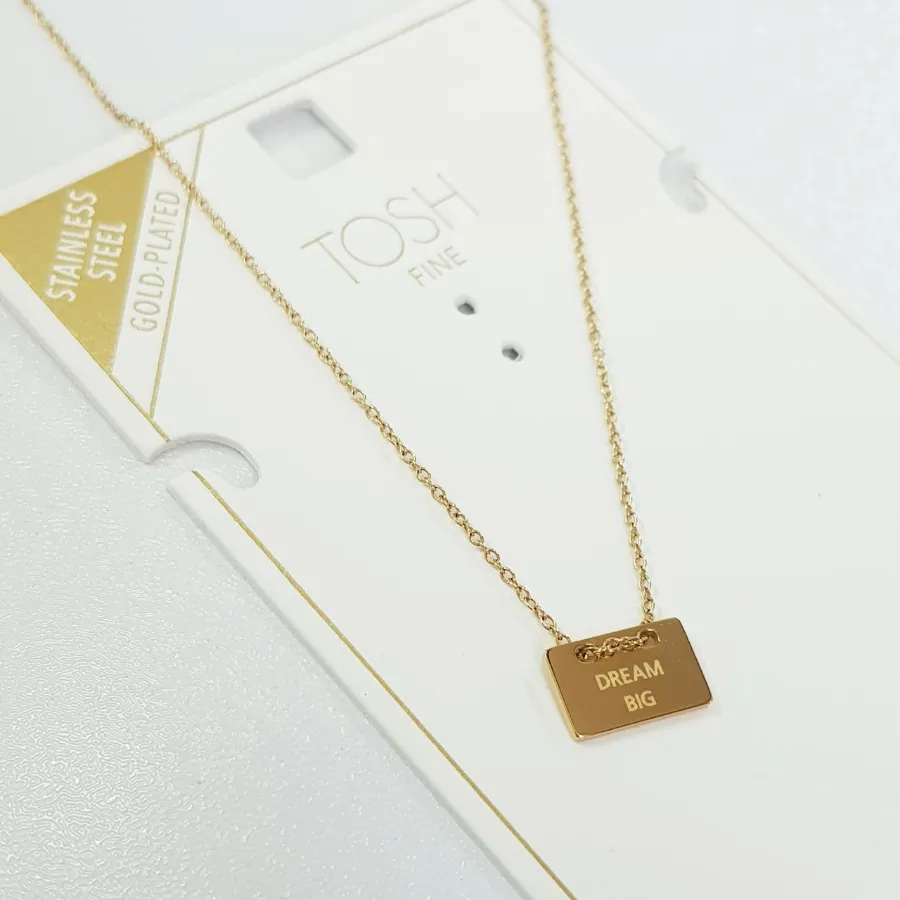 گردنبند استیل روکش طلا