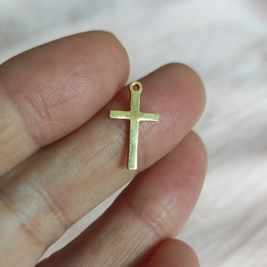 پلاک صلیب استیل کپی طلا