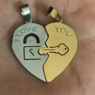 گردنبند کاپلی عشق کپی طلا