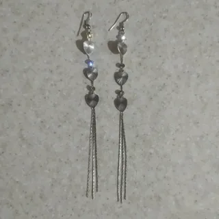 گوشواره بلند نقره ای