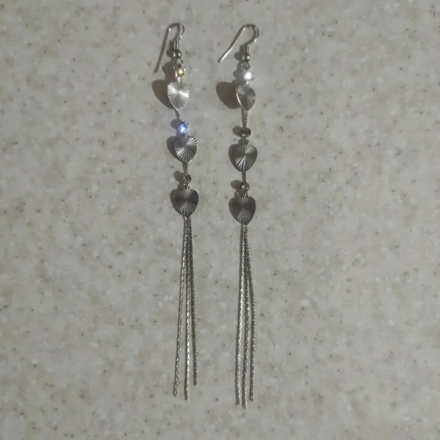 گوشواره بلند نقره ای