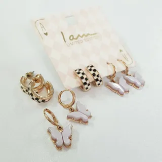 پک گوشواره پروانه و شطرنج