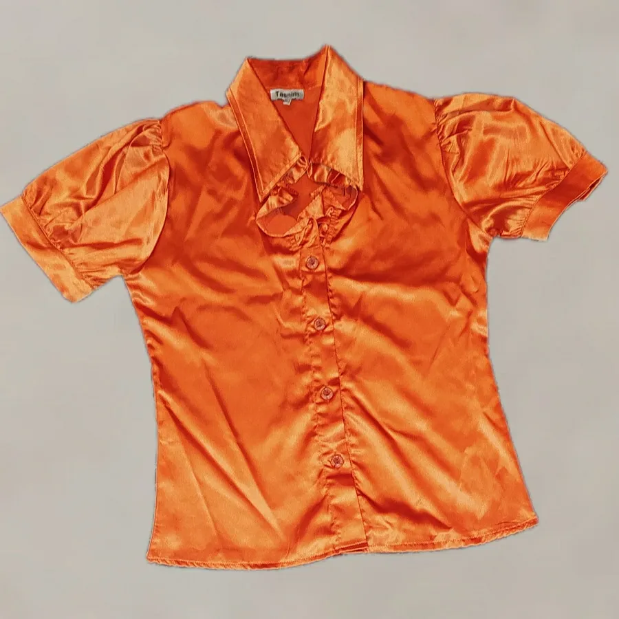 شومیز آستین کوتاه ساتن