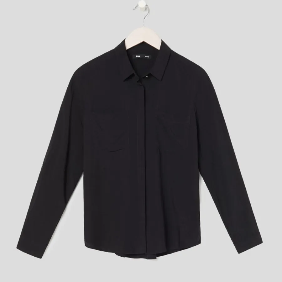 شومیز نخی جیبی برندSinsay