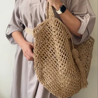 کیف رافیا مدل سوراخ سوراخ