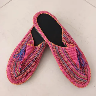 دمپایی روفرشی قلاب بافی