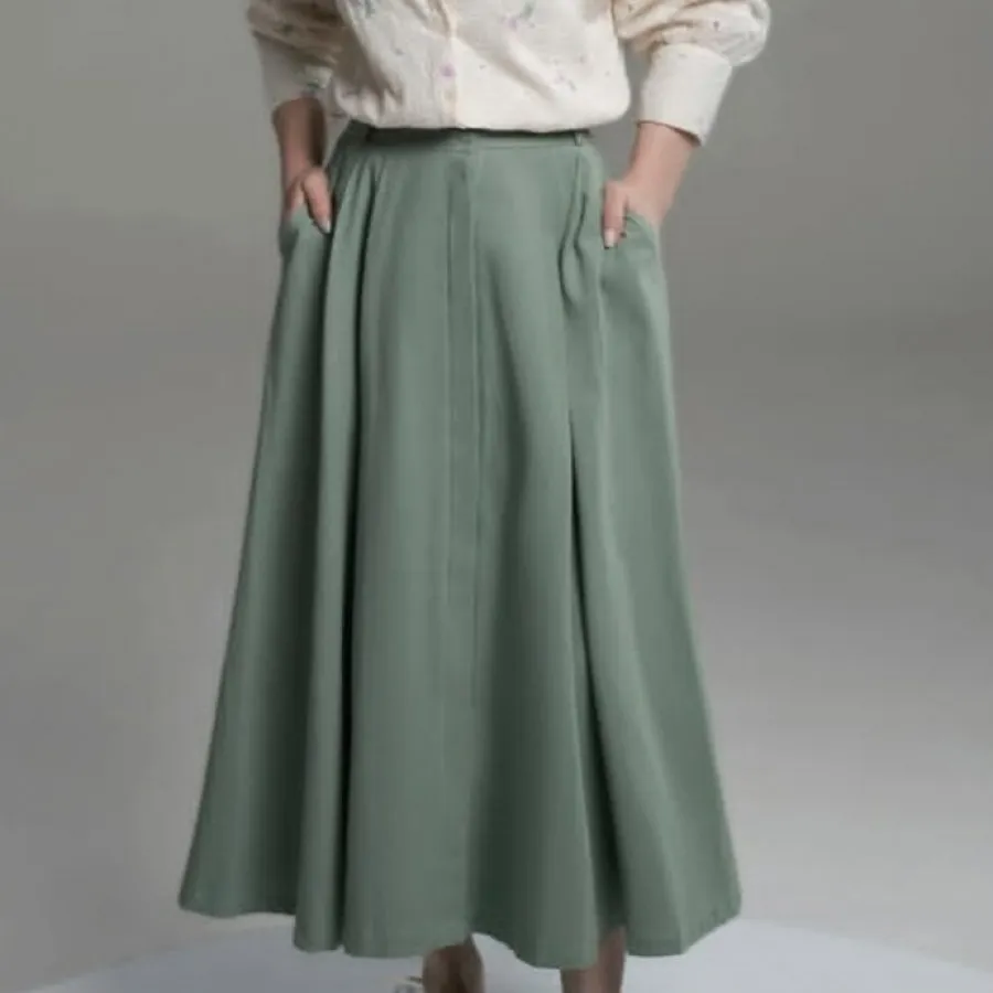 دامن لنین جلو دکمه آنیسا