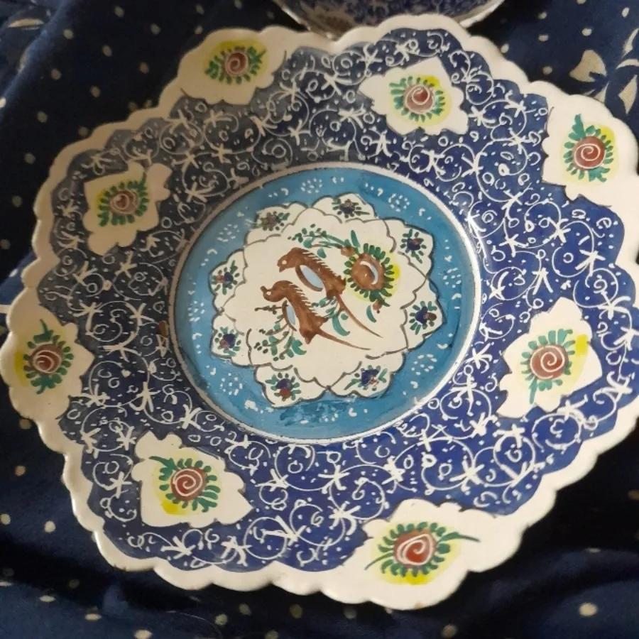 کاسه و بشقاب مینا کاری