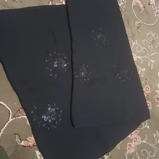 شال مشکی پولک دوزی کارشده