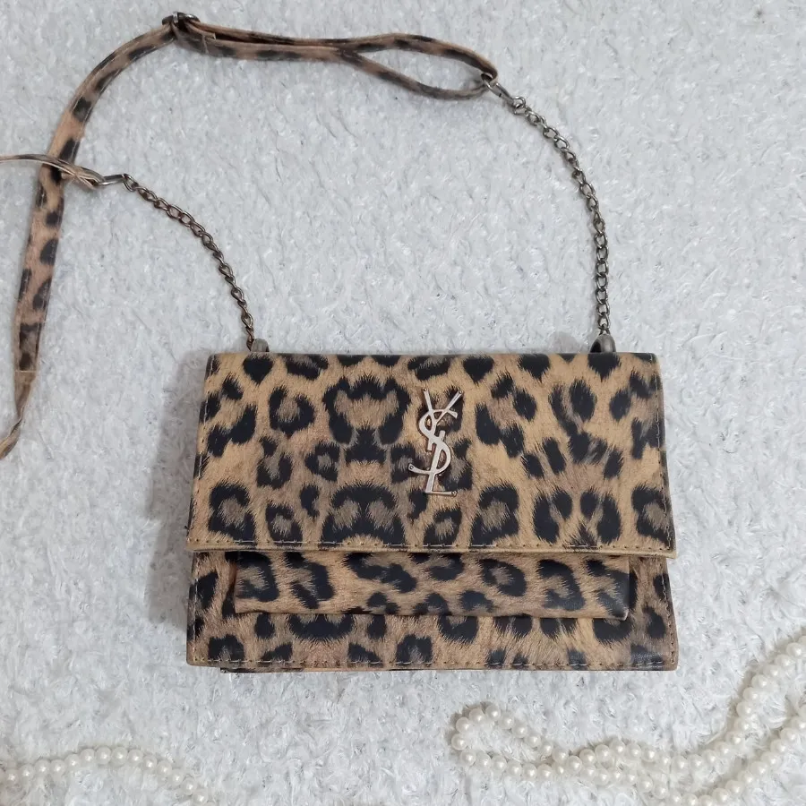 کیف شیک پلنگی چرم