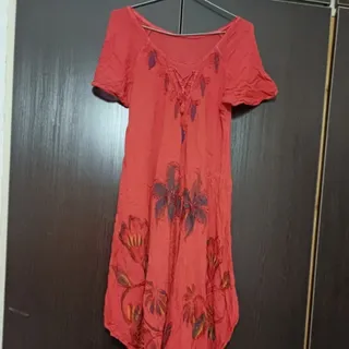 پیراهن ساحلی تمام نخ