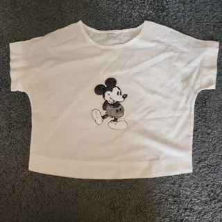 کراپ تیشرت نخی میکی ماوس