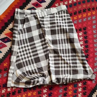 دامن لینن چارخونه مدل دار