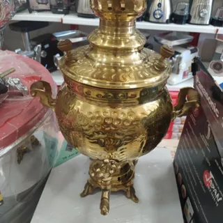 سماور ذغالی با ست 4تایی