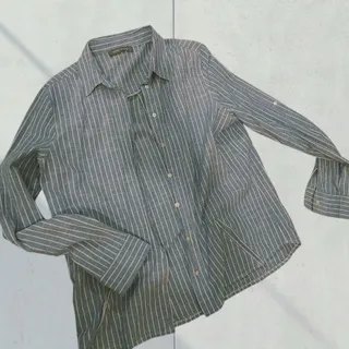 شومیز راه راه آبی