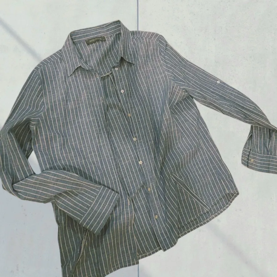 شومیز راه راه آبی