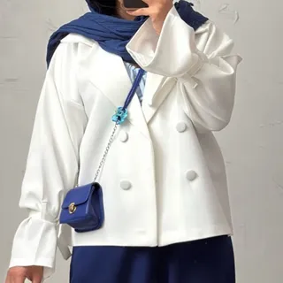 کت مانتویی سفید