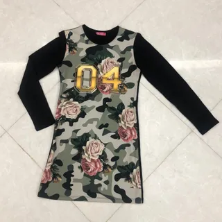 پیرهن کوتاه استین بلند کش