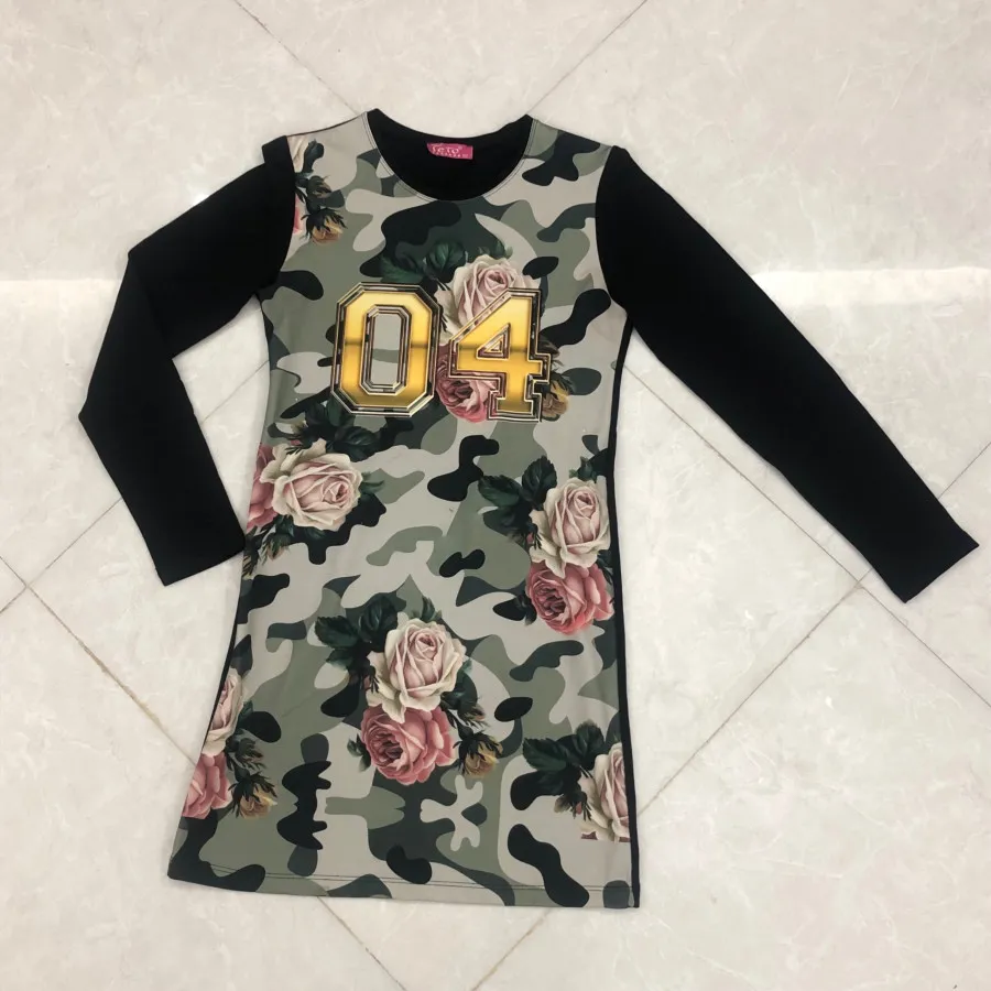 پیرهن کوتاه استین بلند کش